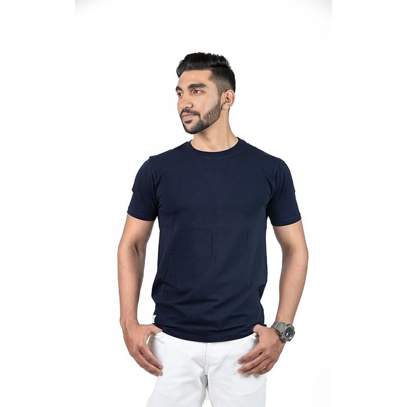 Crew Neck Navy Blazer T-shirt - Image 2
