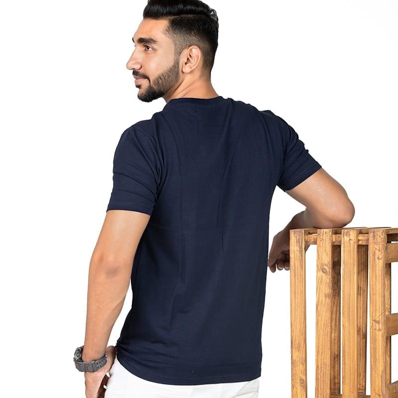 Crew Neck Navy Blazer T-shirt - Image 5