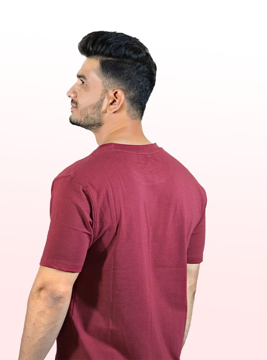 Crew Neck Marron Milange T-shirt - Image 4